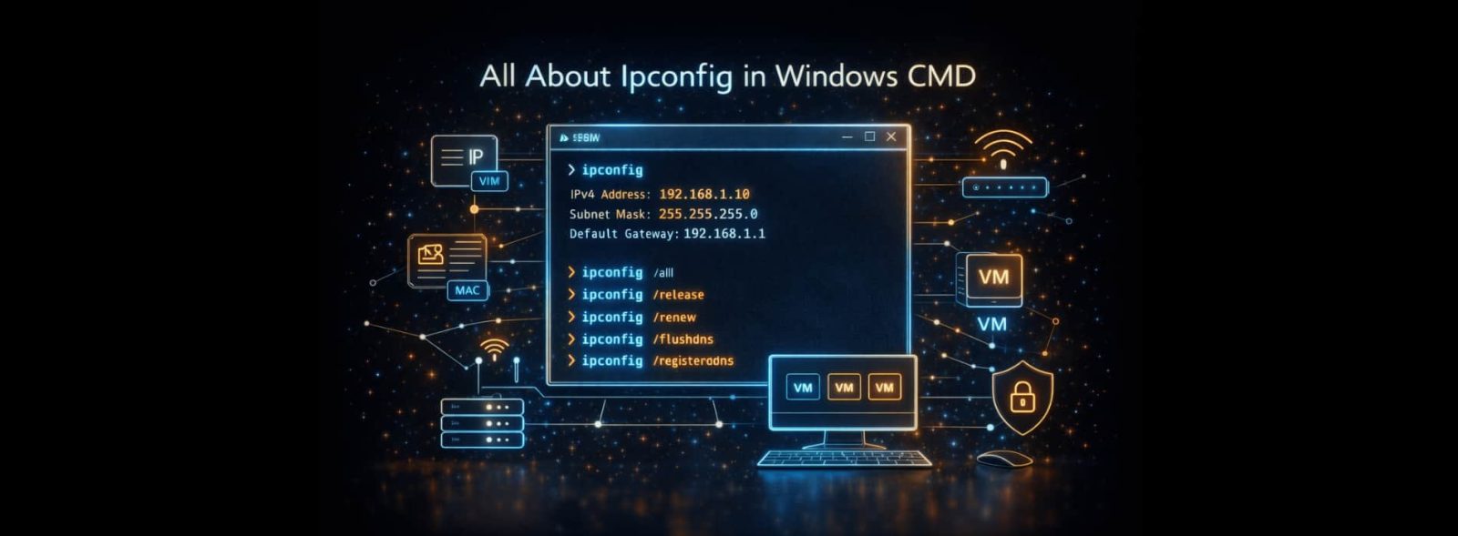 همه چیز درباره کامند Ipconfig در CMD ویندوز