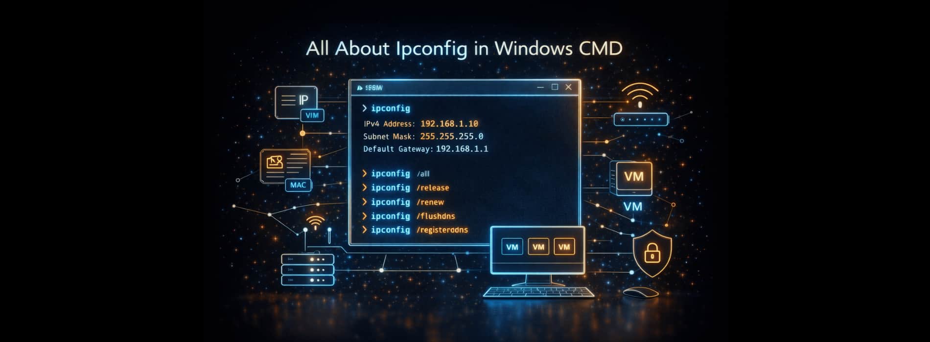 همه چیز درباره کامند Ipconfig در CMD ویندوز