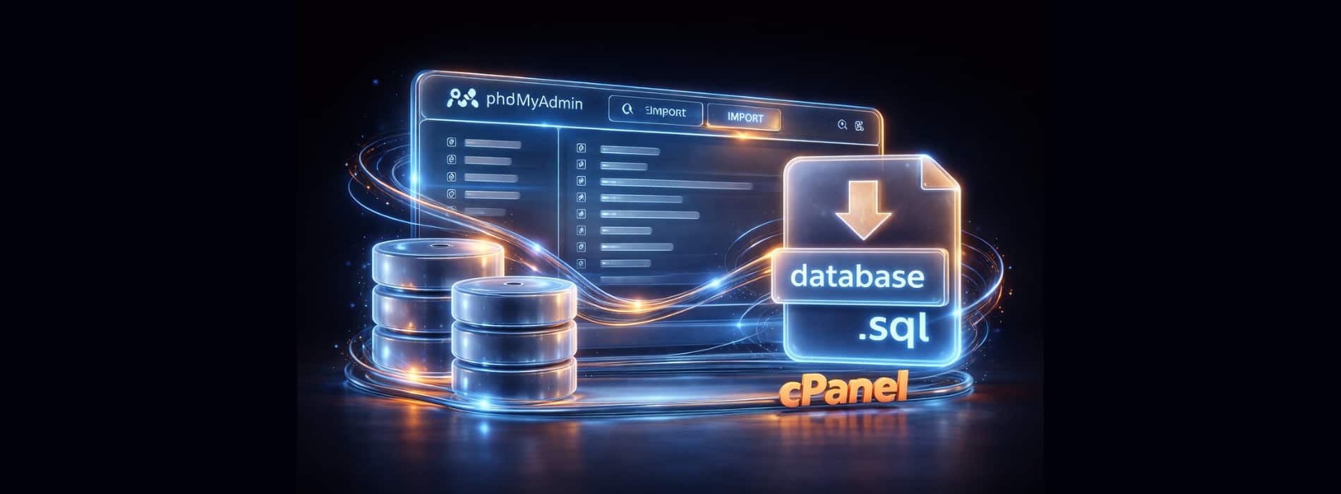 ایمپورت اطلاعات در دیتابیس هاست سی پنل از طریق ابزار phpmyadmin