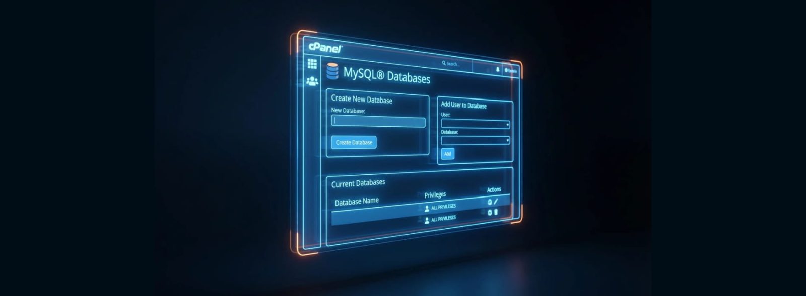 نحوه ساخت دیتابیس در سی پنل