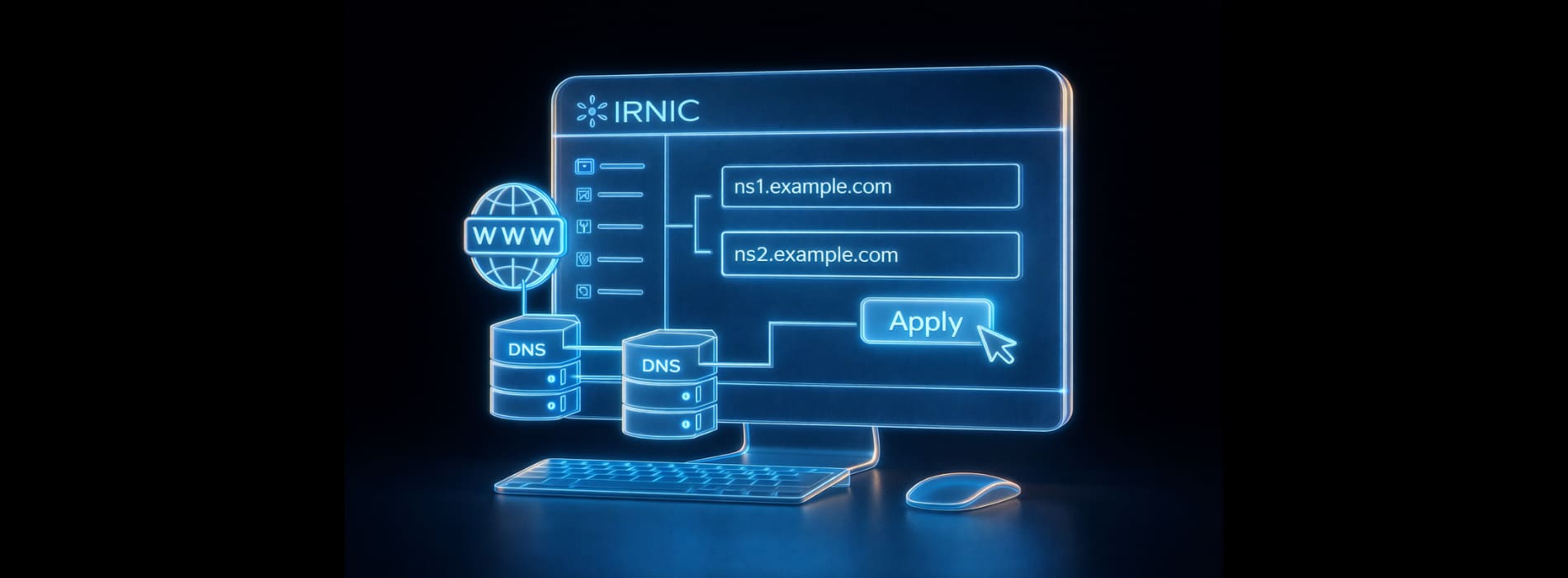 آموزش تغییر DNS های دامنه در ایرنیک