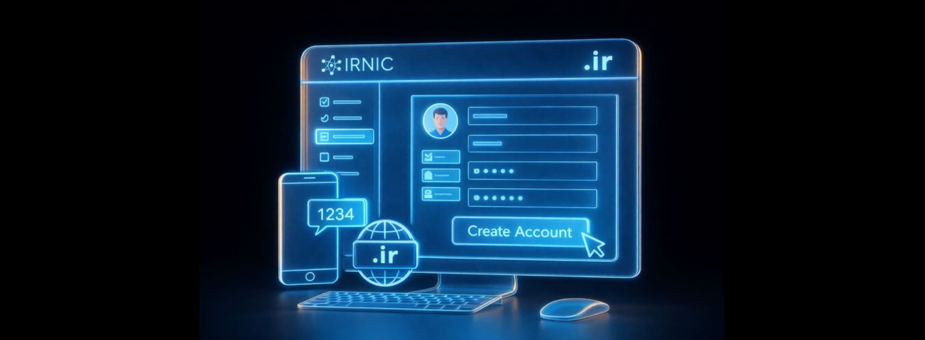 راهنمای ایجاد کاربری در nic.ir