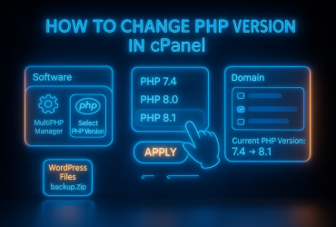 تغییر نسخه php در سی پنل
