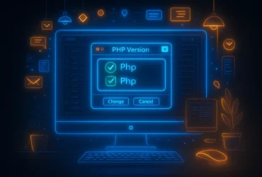 تغییر ورژن php