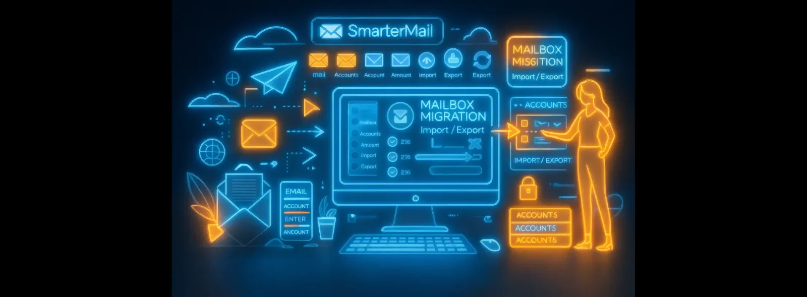 آموزش انتقال ایمیل‌ها در SmarterMail