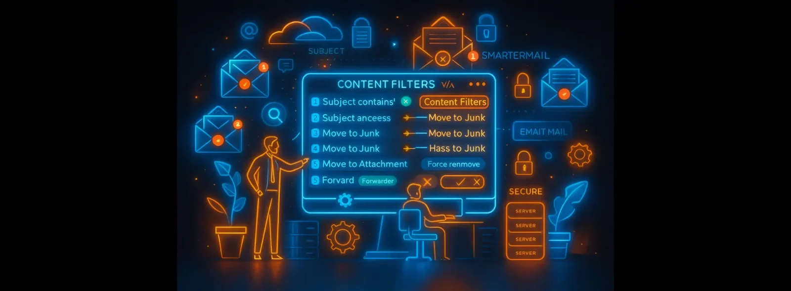 راهنمای تنظیم و مدیریت فیلتر محتوا در SmarterMail​