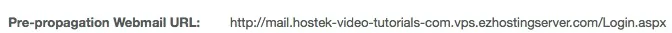 Pre-propagation Webmail URL