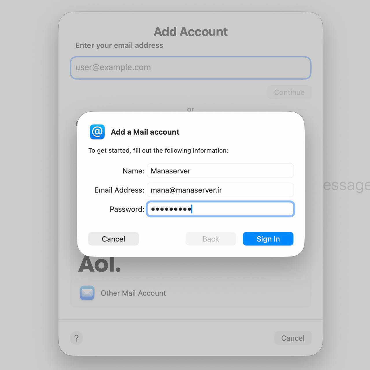 آموزش اتصال به ایمیل اکانت در سیستم عامل مک