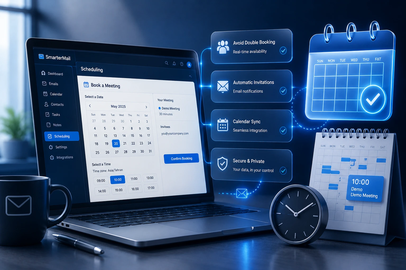 زمانبندی جلسات در SmarterMail؛ آموزش کامل Scheduling و جایگزین Calendly دستهبندی نشده زمانبندی جلسات در SmarterMail